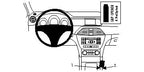 Brodit ProClip 834616 voor Mercedes Benz C-Class (180-320) 2011-2014 - productfoto zwarte ABS montagebasis
