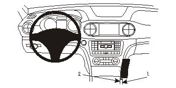 Brodit ProClip 834824 voor Mercedes Benz SL-Class 2013-2021 - productfoto zwarte ABS montagebasis