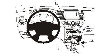 Brodit ProClip 834923 voor Nissan Pathfinder 2013-2021 - productfoto zwarte ABS montagebasis