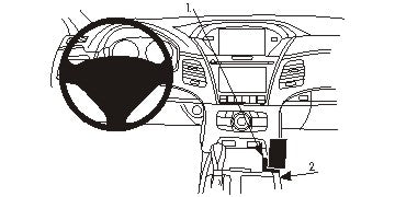 Brodit ProClip 834924 voor Acura RLX 2013-2018 - productfoto zwarte ABS montagebasis