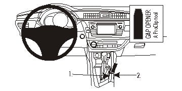 Brodit ProClip 834956 voor Toyota Corolla 2014-2015 - productfoto zwarte ABS montagebasis