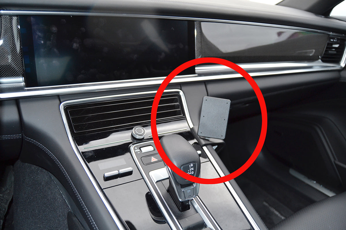 Brodit ProClip 835360 voor Porsche Panamera 2018-2024 - productfoto zwarte ABS montagebasis