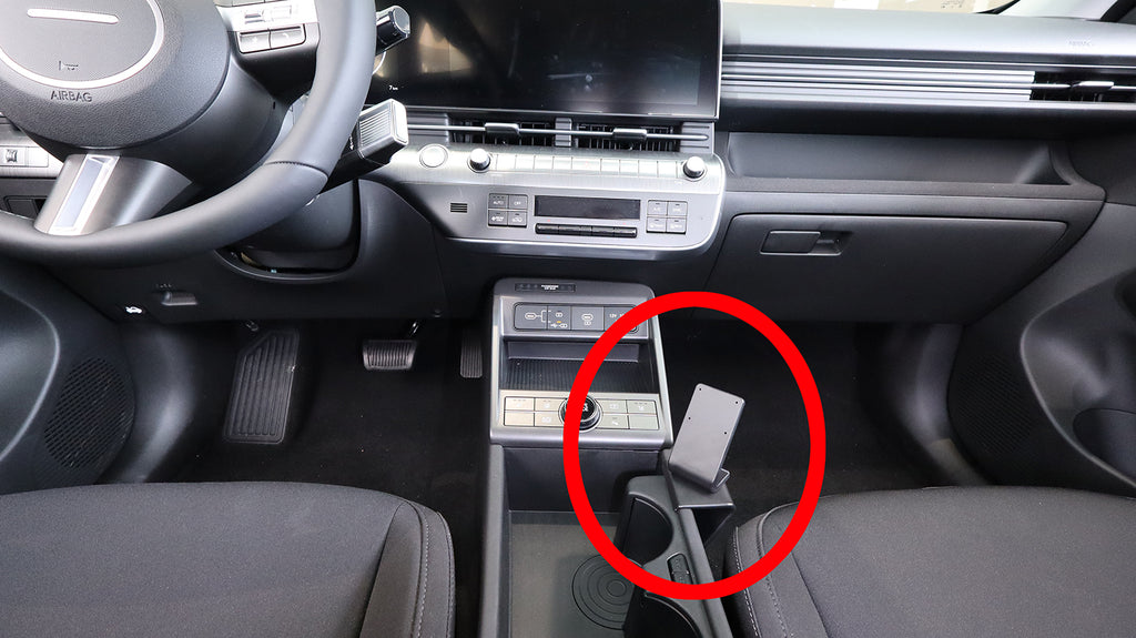 Brodit ProClip 836036 voor Hyundai Kona Hybrid 2024-2026 en Hyundai Kona 2024-2026 - productfoto zwarte ABS montagebasis