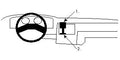 Brodit ProClip 851543 voor Ford Orion 1986-1990 en Ford Escort 1986-1990 - montagepositie op dashboard