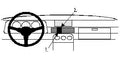 Brodit ProClip 851554 voor Porsche 944 1982-1985 en Porsche 924 1976-1988 - montagepositie op dashboard