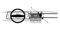 Brodit ProClip 851576 voor Jaguar XJS 1975-1996 - montagepositie op dashboard