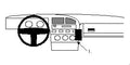 Brodit ProClip 851992 voor Volkswagen Passat 1988-1993 en Volkswagen Corrado 1989-1993 - montagepositie op dashboard