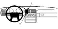 Brodit ProClip 851993 voor Volvo 850 1992-1997 - montagepositie op dashboard