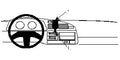 Brodit ProClip 851994 voor Toyota LandCruiser Hg 80 1991-1994 en Toyota LandCruiser 1991-1994 - montagepositie op dashboard