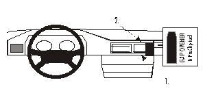Brodit ProClip 852017 voor Mercedes Benz 124 (200-500E) 1986-1994 - productfoto zwarte ABS montagebasis