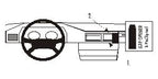 Brodit ProClip 852017 voor Mercedes Benz 124 (200-500E) 1986-1994 - productfoto zwarte ABS montagebasis