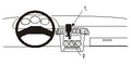 Brodit ProClip 852038 voor Nissan Micra 1993-1997 - montagepositie op dashboard