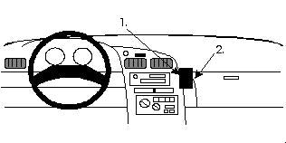 Brodit ProClip 852059 voor Toyota Celica 1994-1999 - productfoto zwarte ABS montagebasis