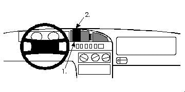 Brodit ProClip 852070 voor Citroen XM 1995-2000 - montagepositie op dashboard