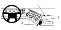 Brodit ProClip 852077 voor Volvo NH series 1994-2002, Volvo FM series 1994-2002 en Volvo FH series 1994-2002 - montagepositie op dashboard