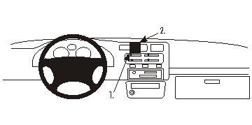 Brodit ProClip 852098 voor Toyota RAV 4 1995-2000 en Toyota RAV 4 1994-2000 - productfoto zwarte ABS montagebasis