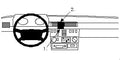Brodit ProClip 852104 voor Mercedes Benz Geländewagen 1990-2000 en Puch G 4X4 1989-2000 - montagepositie op dashboard