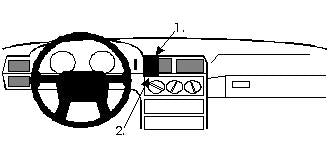 Brodit ProClip 852127 voor Volvo 850 1992-1997 - productfoto zwarte ABS montagebasis