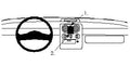 Brodit ProClip 852128 voor Renault Twingo 1995-2005 - montagepositie op dashboard