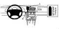 Brodit ProClip 852213 voor Skoda Pickup 1996-2000, Skoda Felicia 1995-2001 en Volkswagen Caddy Pickup 1997-2001 - montagepositie op dashboard