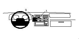 Brodit ProClip 852219 voor Toyota Traveler 1996-2005 en Toyota HiAce 1996-2012 - montagepositie op dashboard