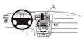 Brodit ProClip 852226 voor Opel Vectra B 1996-2001 - montagepositie op dashboard