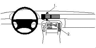Brodit ProClip 852244 voor Lexus SC Series 1992-2000 - productfoto zwarte ABS montagebasis