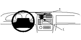 Brodit ProClip 852267 voor Toyota Avalon 1995-1999 - productfoto zwarte ABS montagebasis