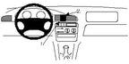 Brodit ProClip 852285 voor Peugeot 406 1996-2003 - productfoto zwarte ABS montagebasis
