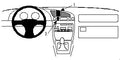 Brodit ProClip 852293 voor Ford Puma 1997-2001, Ford Fiesta 1996-2002 e.a. - montagepositie op dashboard