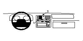 Brodit ProClip 852297 voor Toyota Traveler 1996-2005 en Toyota HiAce 1996-2012 - montagepositie op dashboard