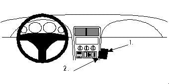 Brodit ProClip 852303 voor BMW Z3 1996-2002 - productfoto zwarte ABS montagebasis
