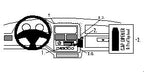 Brodit ProClip 852309 voor Peugeot 106 1996-2002 - productfoto zwarte ABS montagebasis