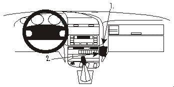 Brodit ProClip 852350 voor BMW 3-series E36 1991-1998 - productfoto zwarte ABS montagebasis