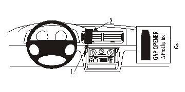 Brodit ProClip 852403 voor Volkswagen Passat 1998-2005 en Volkswagen Passat 1997-2005 - productfoto zwarte ABS montagebasis