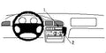 Brodit ProClip 852484 voor Peugeot 406 1996-2003 - montagepositie op dashboard