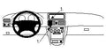Brodit ProClip 852491 voor Toyota Corolla 1998-1999 - montagepositie op dashboard