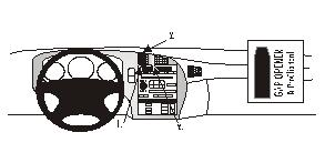 Brodit ProClip 852502 voor Saab 9-5 1998-2005 - productfoto zwarte ABS montagebasis