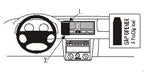 Brodit ProClip 852526 voor Volkswagen Rabbit 1999-2005, Volkswagen GTI 1999-2005 e.a. - productfoto zwarte ABS montagebasis