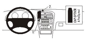 Brodit ProClip 852540 voor Lexus GS Series 1998-2005 - productfoto zwarte ABS montagebasis