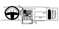 Brodit ProClip 852605 voor Seat Arosa 1998-2000 en Volkswagen Polo 1998-1999 - montagepositie op dashboard