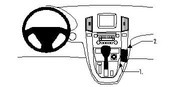 Brodit ProClip 852614 voor Lexus RX Series 1999-2003 - productfoto zwarte ABS montagebasis