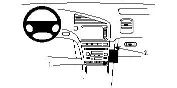 Brodit ProClip 852654 voor Acura TL 1999-2003 en Acura CL 2001-2003 - productfoto zwarte ABS montagebasis