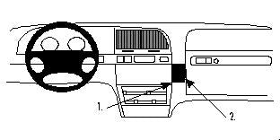 Brodit ProClip 852683 voor Citroen Xantia II 1998-2004 - productfoto zwarte ABS montagebasis