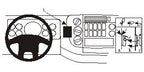 Brodit ProClip 852686 voor Mercedes Benz Atego 1998-2007 - productfoto zwarte ABS montagebasis