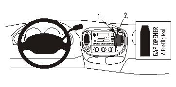 Brodit ProClip 852693 voor Ford F-Series 150 1999-2003, Ford Expedition 2000-2002 e.a. - productfoto zwarte ABS montagebasis