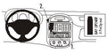 Brodit ProClip 852695 voor Renault Clio I 1999-2001 - montagepositie op dashboard