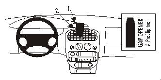 Brodit ProClip 852704 voor Chrysler Neon 2000-2002 en Dodge Neon 2000-2005 - productfoto zwarte ABS montagebasis