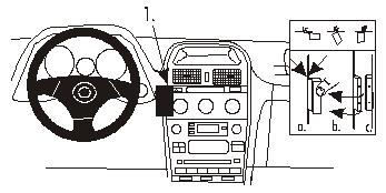 Brodit ProClip 852715 voor Lexus IS Series 2001-2005 - productfoto zwarte ABS montagebasis
