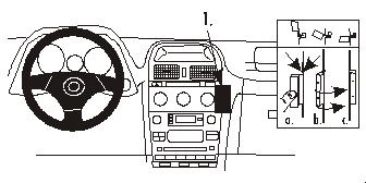 Brodit ProClip 852716 voor Lexus IS Series 2001-2005 - productfoto zwarte ABS montagebasis